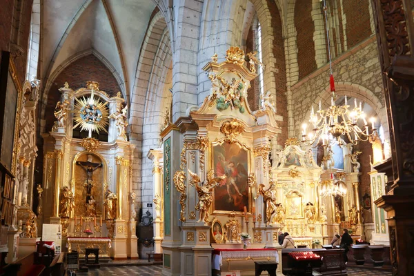 Interiör Basilikan Corpus Christi Krakow Polen — Stockfoto