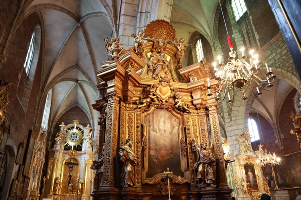 Interiör Basilikan Corpus Christi Krakow Polen — Stockfoto