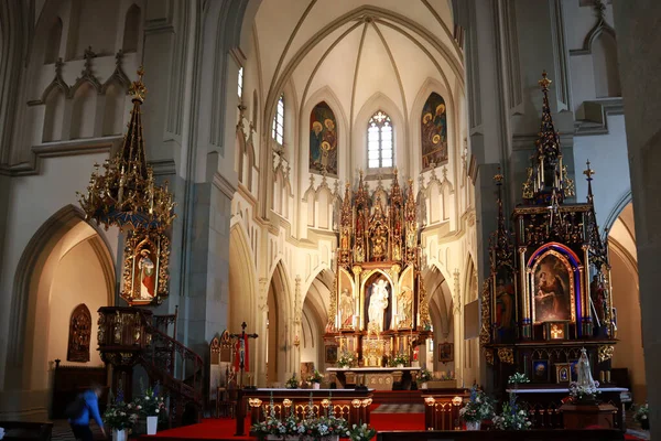 Wnętrze Kościoła Józefa Krakowie Polska — Zdjęcie stockowe