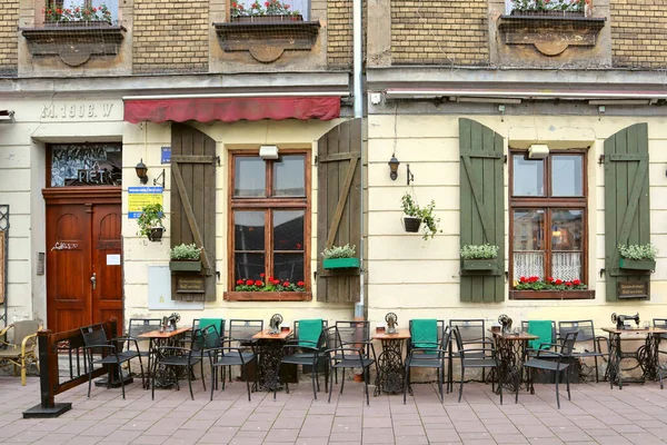 Kazimierz街咖啡馆 波兰克拉科夫前犹太人居住区 — 图库照片