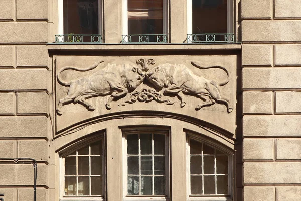 Вікно Історичного Вінтажного Будинку Центрі Львова — стокове фото