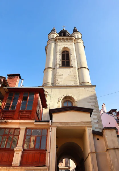Bell Tower Armenian Cathedral Lviv Ukraine — Stock Photo, Image