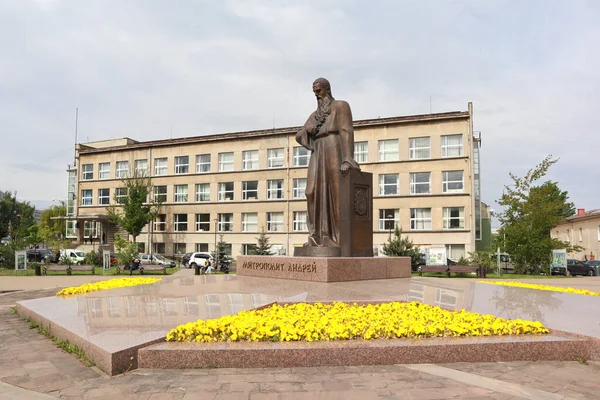 Μνημείο Του Αρχιεπισκόπου Andrey Sheptytskyi Στο Lviv Ουκρανία — Φωτογραφία Αρχείου