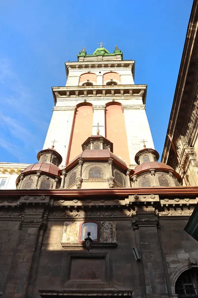 Clocher Église Assomption Bienheureuse Vierge Marie Lviv Ukraine — Photo