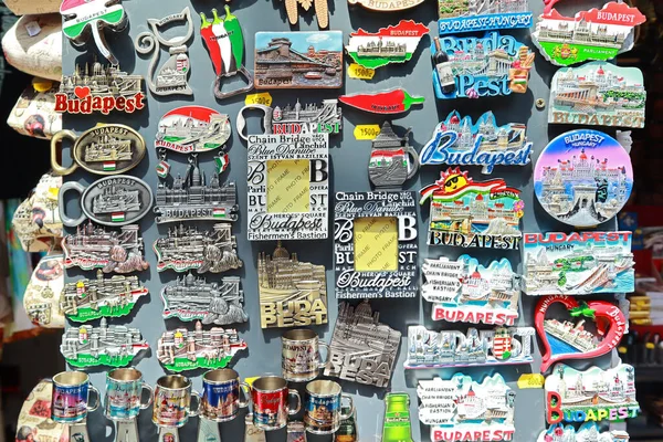 Souvenir Magnets Budapest Hungary — Stock Photo, Image