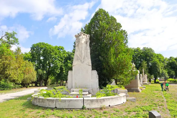 Macaristan Budapeşte Deki Ünlü Kerepeshi Mezarlığı Nda Antik Bir Mezar — Stok fotoğraf