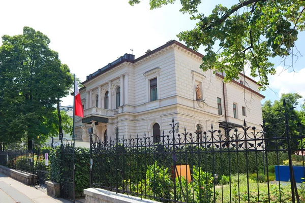 Посольство Катару Проспекті Андраши Будапешті Угорщина — стокове фото