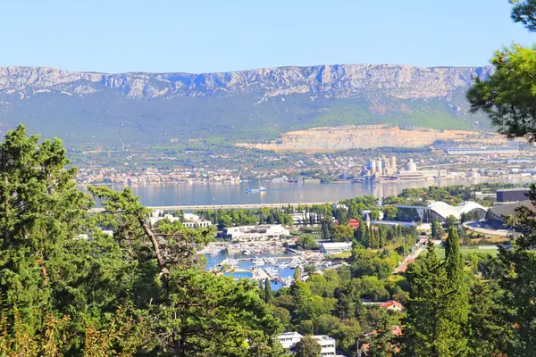  Hırvatistan 'ın Split kentindeki Forest Park Marjan' dan Panorama