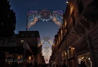 Valletta, Malta 'da Noel süslemesi