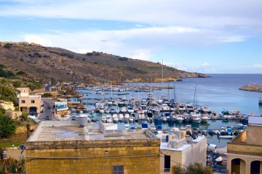 Mgarr, Malta 'daki marina manzarası