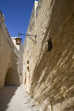 Mdina, Malta şehir merkezinin duvarları