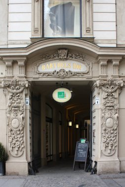 Almanya 'nın Leipzig şehrinde tarihi Barthels Hof Binası