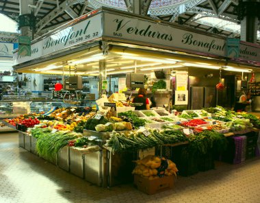 Mercado 'nun İçi - İspanya, Valencia' daki merkez market