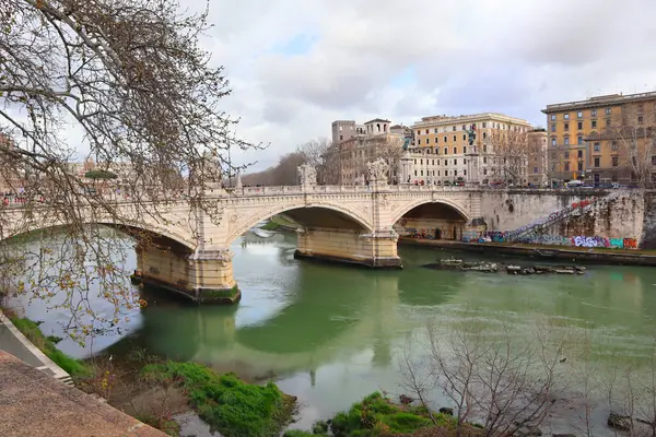 stock image Victor Emanuel II Bridge in Rome, Italy