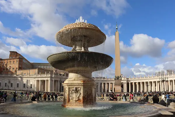 stock image Maderno Fountain at Saint Peters Square in the Vatican