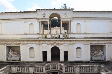  İtalya, Roma 'da Ulusal Etrüsk Villa Müzesi Avlusu