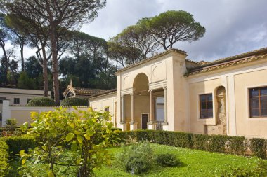  İtalya, Roma 'da Ulusal Etrüsk Villa Müzesi Avlusu