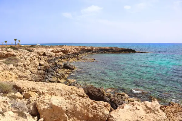 stock image View of coastline near Cape Greco at Cyprus