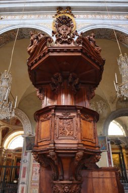 Interior of Basilica of Santa Maria in Aracoeli in Rome, Italy clipart