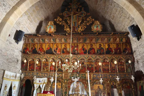 stock image Interior of Holy Church of Agios Ioannis Theologos in Larnaca, Cyprus