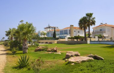 Kıbrıs Rum Kesimi 'nin Protaras kentindeki özel villa manzarası