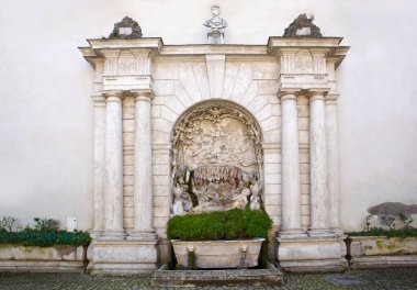 Tivoli, İtalya 'da Villa d' Este verandası.