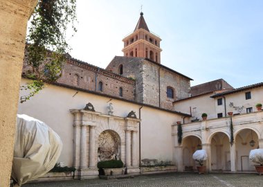 Tivoli, İtalya 'da Villa d' Este verandası.
