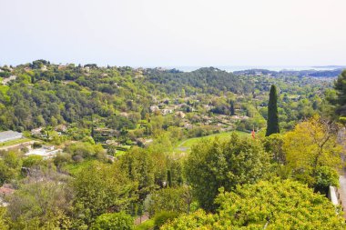 Fransa 'nın Saint-Paul-de-Vence kasabasından Panorama