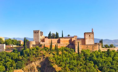 Mirador Morente, Granada, İspanya 'dan Alhambra manzarası