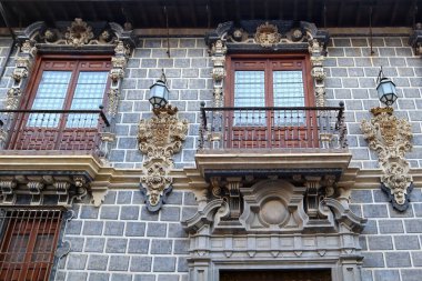 İspanya, Granada 'daki Madrasa Sarayı' nın detayları