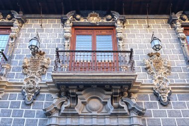 İspanya, Granada 'daki Madrasa Sarayı' nın detayları