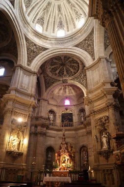 Interior of Parish Church of the Tabernacle in Granada, Spain clipart