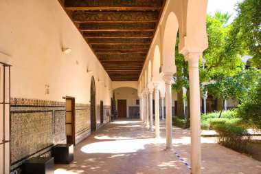 İspanya, Sevilla 'da Santa Clara Manastırı Verandası