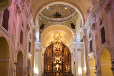 Interior of Parish of San Jacinto (Dominicans) in Seville, Spain  clipart