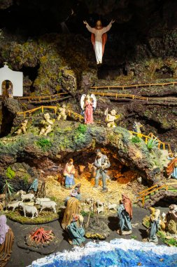 İspanya, Candelaria 'da Noel doğumu sahnesi