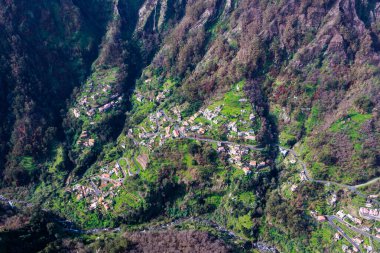 Madeira, Portekiz 'de Curral das Freiras manzarası