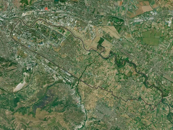 Aerodrom Municipality Macedonia 高分辨率卫星地图 — 图库照片
