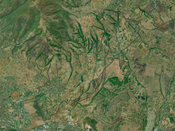 Aracinovo Municipio Macedonia Mapa Satélite Alta Resolución — Foto de Stock