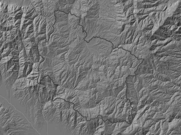 Берово Муниципалитет Македонии Карта Высот Билевеля Озерами Реками — стоковое фото