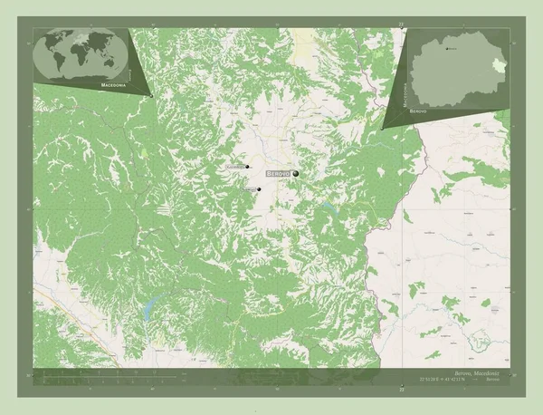 Berovo Gemeinde Mazedonien Open Street Map Orte Und Namen Der — Stockfoto