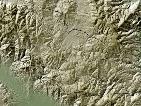 Berovo Obec Makedonie Výškové Mapy Barevné Stylu Wiki Jezery Řekami — Stock fotografie