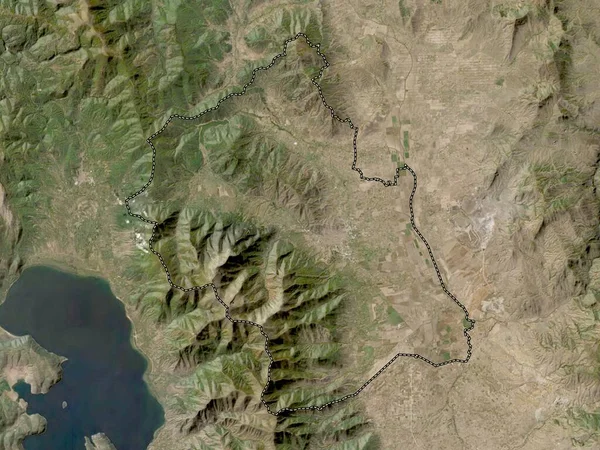 Bitola Gmina Macedonii Mapa Satelitarna Niskiej Rozdzielczości — Zdjęcie stockowe