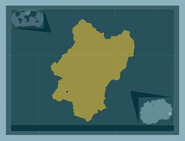Bosilovo Gmina Macedonii Solidny Kształt Koloru Pomocnicze Mapy Położenia Narożnika — Zdjęcie stockowe