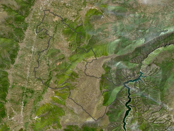 Brvenica Municipio Macedonia Mapa Satelital Baja Resolución — Foto de Stock