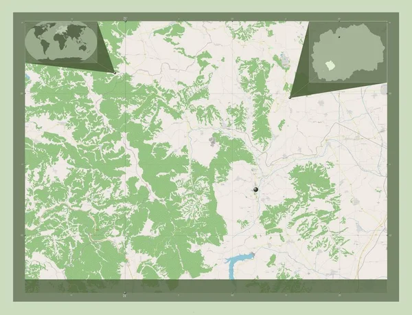 Demir Hisar Gemeinde Mazedonien Open Street Map Eck Zusatzstandortkarten — Stockfoto