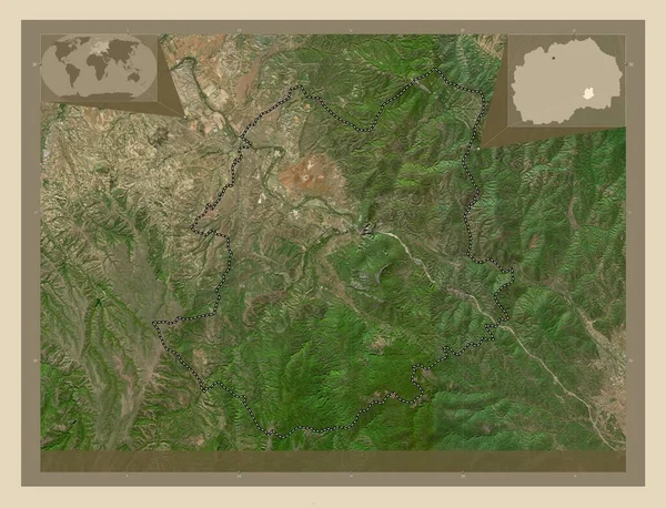 Demir Kapija Obec Makedonie Satelitní Mapa Vysokým Rozlišením Pomocné Mapy — Stock fotografie