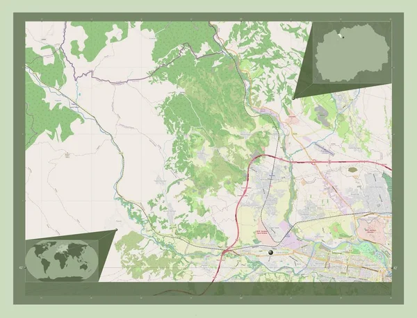 Gjorce Petrov Gemeinde Mazedonien Open Street Map Eck Zusatzstandortkarten — Stockfoto