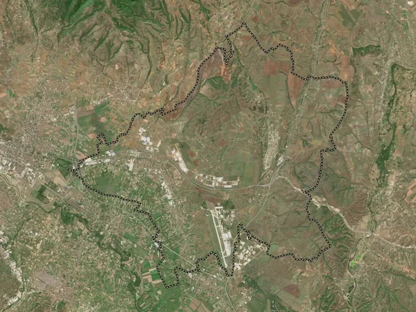 Ilinden Makedoniens Kommun Högupplöst Satellitkarta — Stockfoto