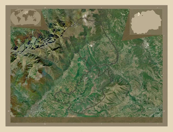 Jegunovtse Comune Della Macedonia Mappa Satellitare Alta Risoluzione Mappa Della — Foto Stock