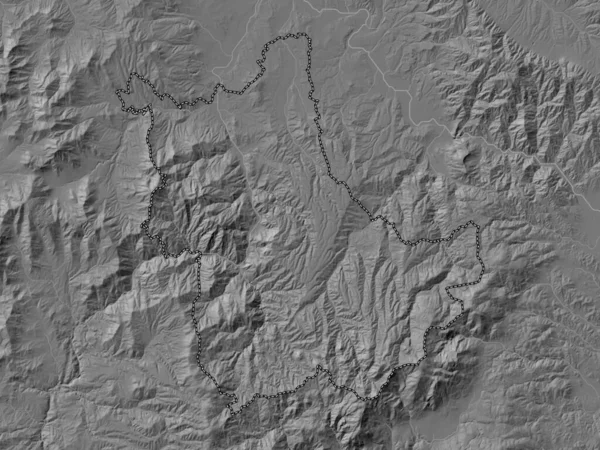 Kavadartsi Municipalité Macédoine Carte Altitude Bilevel Avec Lacs Rivières — Photo